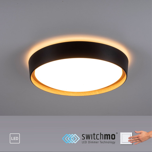 JUST LIGHT EMILIA LED Deckenleuchte Warmweiss 29W Schwarz/Weiß 14347-18