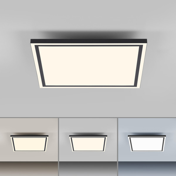 JUST LIGHT EDGING-SMART LED Deckenleuchte Steuerbare Lichtfarbe 45W Schwarz/Weiß 14451-18