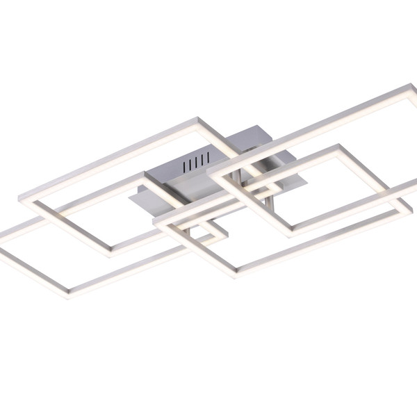 JUST LIGHT IVEN LED Deckenleuchte Warmweiss 9,5W 4-fach Silber/Weiß 14791-55