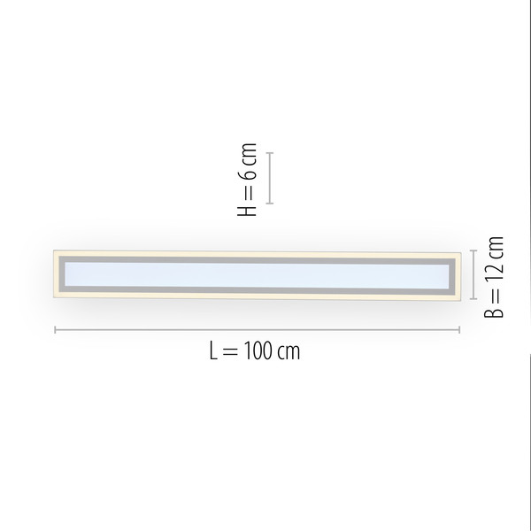 JUST LIGHT EDGING LED Deckenleuchte Steuerbare Lichtfarbe 17W Weiß 14853-16