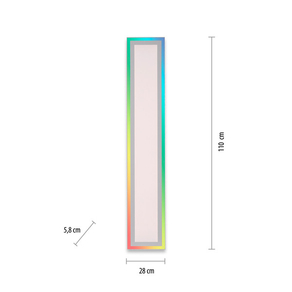 JUST LIGHT EDGING LED Deckenleuchte Steuerbare Lichtfarbe 15W Weiß 14901-16