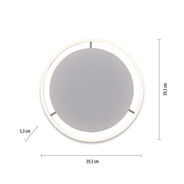 JUST LIGHT RITUS LED Deckenleuchte Warmweiss 20W Silber/Weiß 15391-95