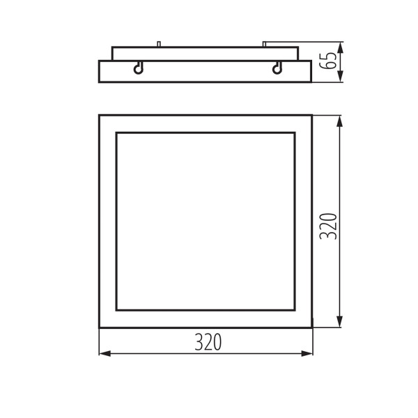 Kanlux LED- Deckenleuchte TYBIA LED Schwarz Bewegungssensor 24647