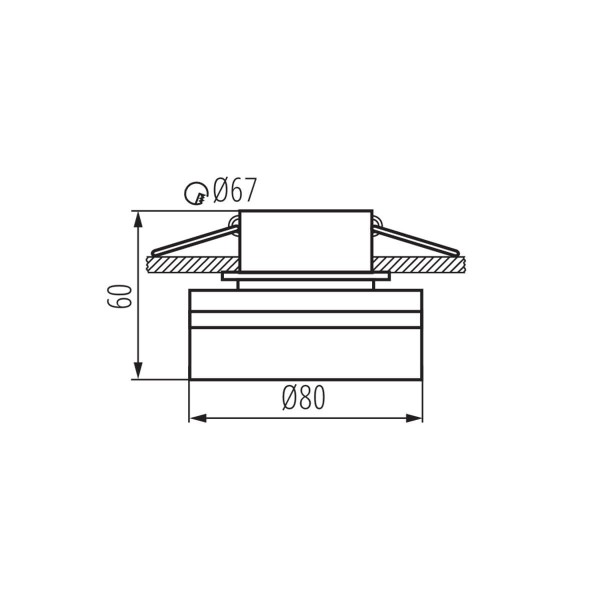 Kanlux Einbau-Downlight, Einbauleuchte GOVIK Gx5,3/GU10 Weiß 29238