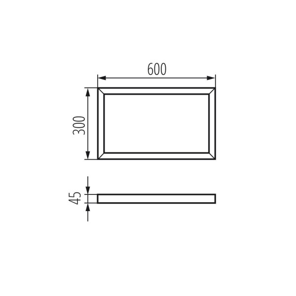 Kanlux Montagerahmen LED-Panel ADTR 2er-Pack Weiß 29840