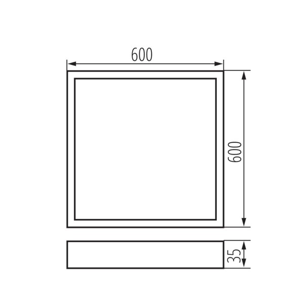 Kanlux LED-Aufputz-Büroleuchte OFIS S Schwarz 32824