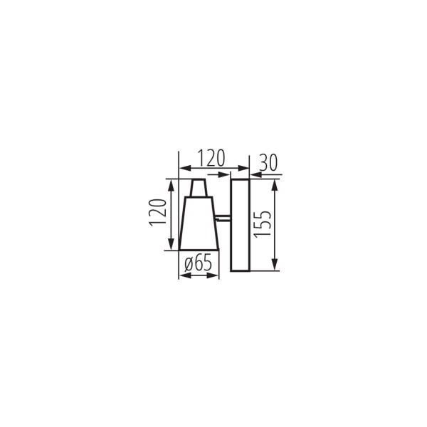 Kanlux Wand-Deckenleuchte SEMPRA GU10 Schwarz 33091