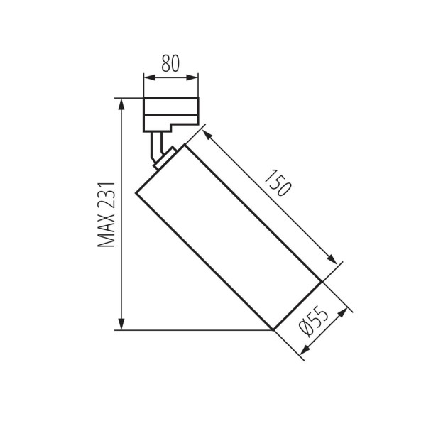 Kanlux LED-Strahler/ 3 Phasen Stromschiene ACORD ATL2 GU10 GU10 Schwarz 33139