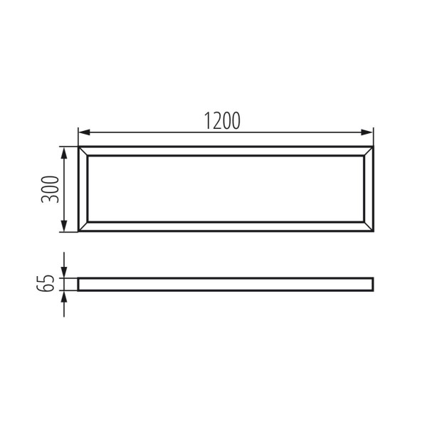 Kanlux Montagerahmen LED-Panel BL ADTR Silber 33392