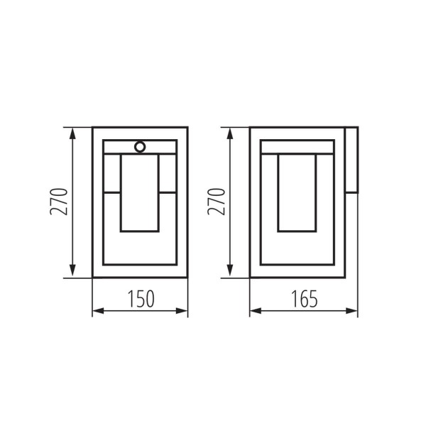 Kanlux Außenlampe VIMO E27 Schwarz IP44 Bewegungssensor 34982