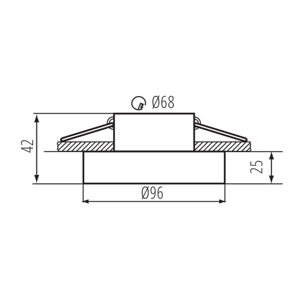 Kanlux Einbau-Downlight, Einbauleuchte ELICEO Gx5,3/GU10 Weiß/Gold 35287