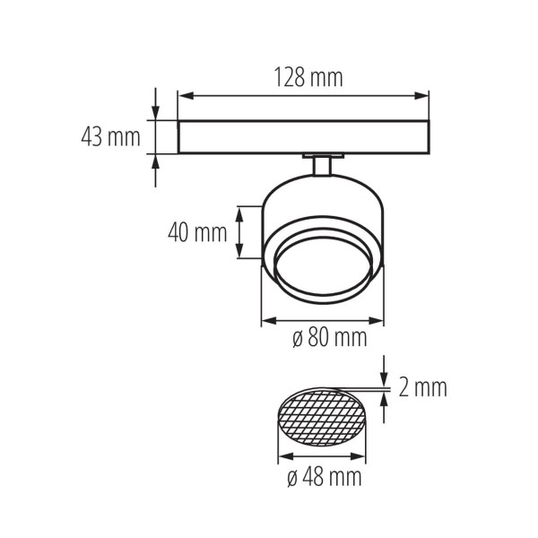 Kanlux LED-Strahler/ 3 Phasen Stromschiene BTL LED Schwarz 35651