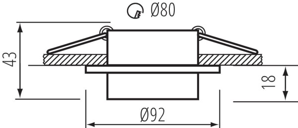 Kanlux Einbau-Downlight, Einbauleuchte LONVI Gx5,3/GU10 Weiß 35741