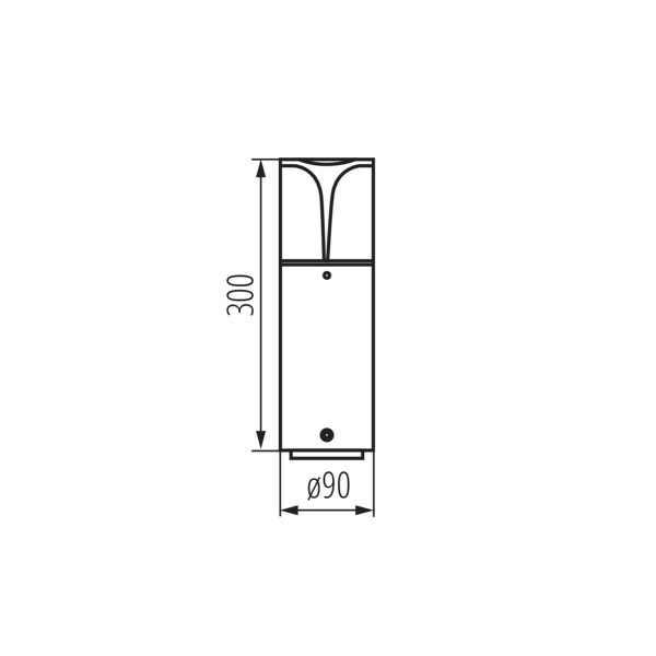 Kanlux Außenleuchte, Outdoorlampe PRESO E27 Graphit IP44 36542