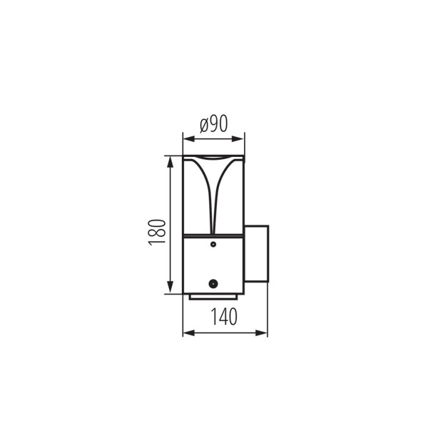 Kanlux Außenleuchte, Outdoorlampe PRESO E27 Graphit IP44 36543