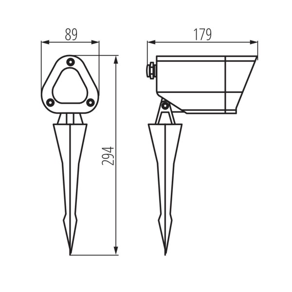 Kanlux Außenleuchte, Outdoorlampe VORA GU10 Graphit IP44 36565