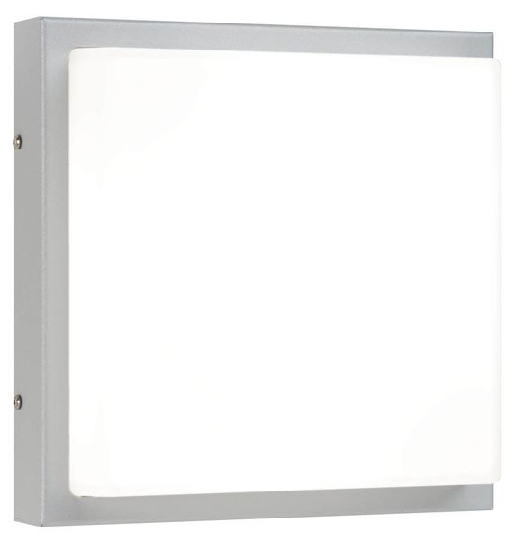 LCD Wand- & Deckenleuchte LED Hellgrau 12W Warmweiss IP44 25x25x9,5cm 047LED Made in Italy