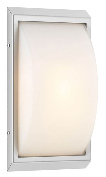 LCD Wandleuchte LED Edelstahl 12W Warmweiss IP44 32x17x9cm 052LED Made in Italy