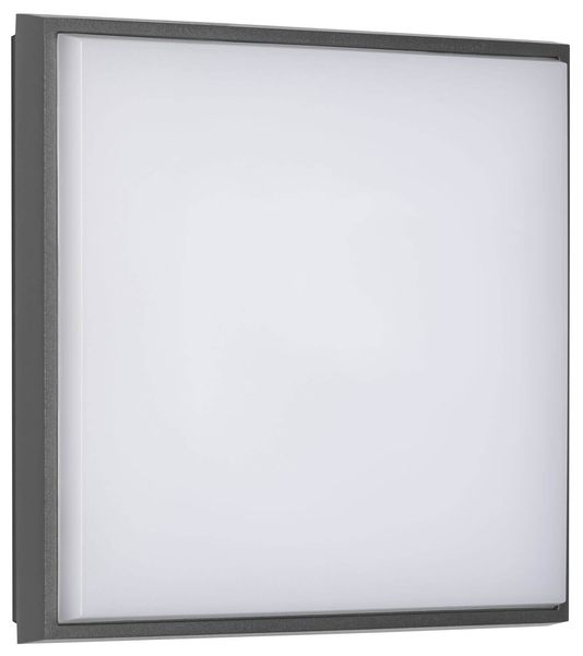 LCD Deckenleuchte, Wandleuchte Graphit LED 30W Warmweiss IP54 30x30x4,5cm 5062