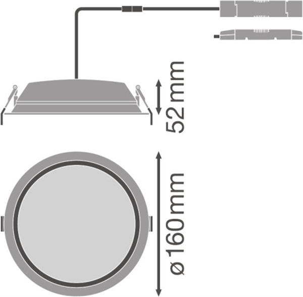 Ledvance Downlight Alu DALI 150 14W 4000K IP44/Ip20Wt Dimmbar 4058075202634