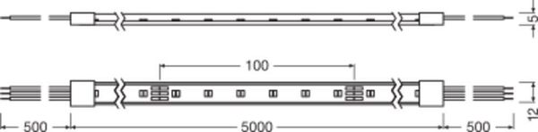 LEDVANCE LED STRIP Flexstreifen SUPERIOR-2000 TW PROTECTED -2000/TW/927-965/5/IP67 dimmbar 4058075436008