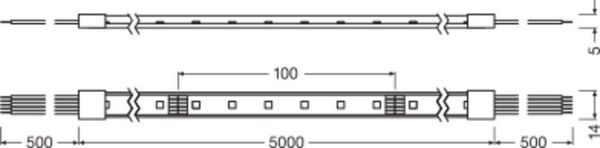 LEDVANCE LED STRIP Flexstreifen PERFORMANCE-1000 RGBW PROTECTED -1000/RGBW/840/5/IP66 dimmbar 4058075436176