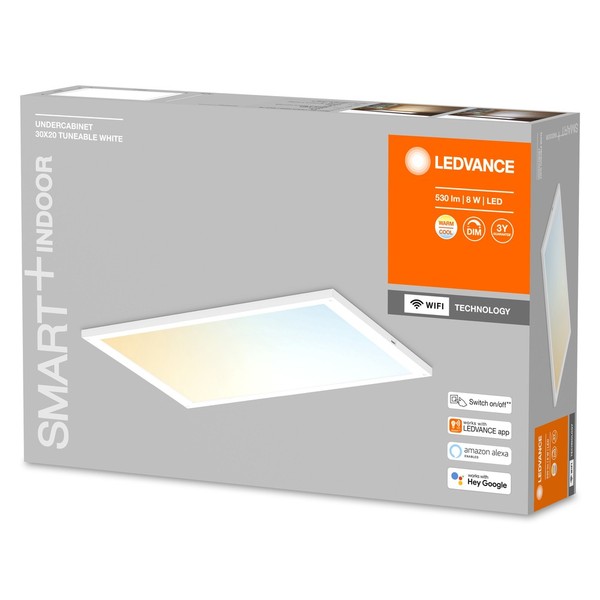 LEDVANCE SMART+ Superflache LED Unterbauleuchte Anbaulampe 30x20cm 8W Tunable White dimmbar 4058075576315