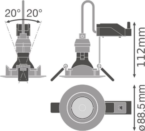 LEDVANCE KIT LED GU10 8.3W CRI90 4000K Spot, Strahler 575lm 4000K neutralweiss dimmbar 4058075607439