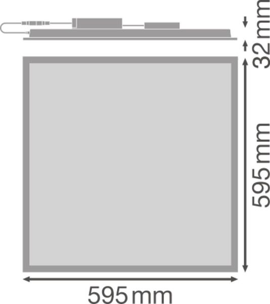 LEDVANCE PANEL COMFORT 600 UGR<19 CPS CRI90 36W 930 940 CPS 4200lm 3000K/4000K Steuerbare Lichtfarbe IP40/IP20 4058075694460