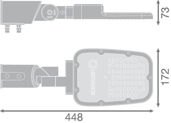 LEDVANCE STREETLIGHT AREA SMALL Straßenleuchte RV20ST 30W 765 4050lm 6500K tageslichtweiss IP66 4058075725072