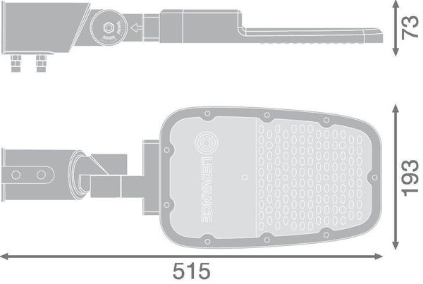 LEDVANCE STREETLIGHT AREA MEDIUM Straßenleuchte RV20ST 65W 727 8450lm 2700K warmweiss IP66 4058075725171