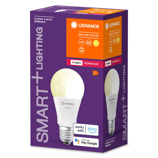 LEDVANCE LED Lampe SMART+ Classic 9W 220V FR E27 Dimmbar Warmweiss 4058075728981