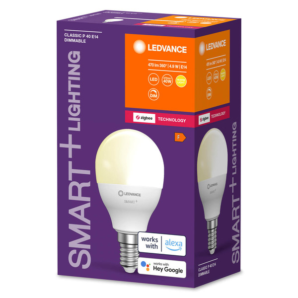 LEDVANCE LED Lampe SMART+ Classic 4.9W 220V FR E14 Dimmbar Warmweiss 4058075729100