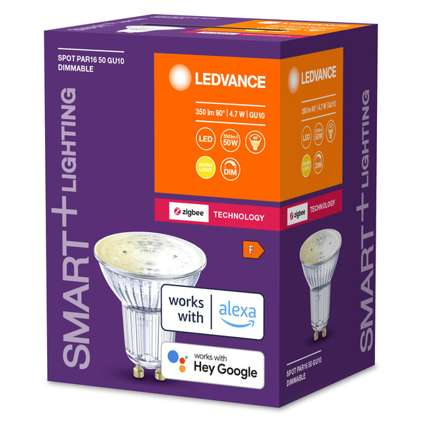 LEDVANCE LED Spot, Strahler SMART+ Classic 4.7W 220V GU10 Dimmbar Warmweiss 4058075729148