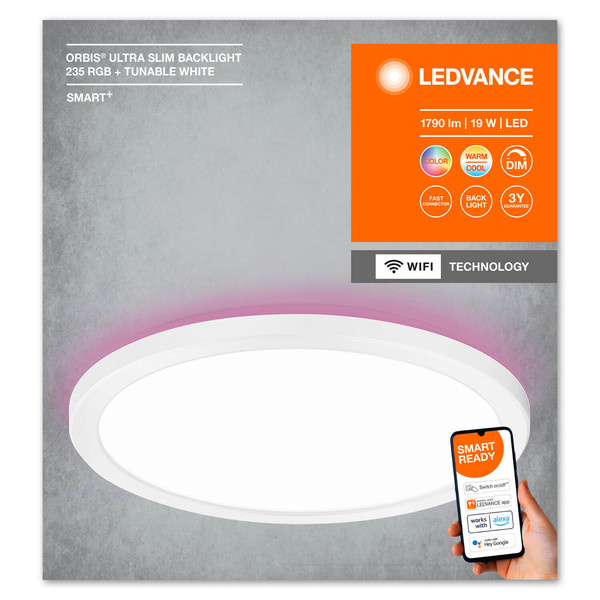 LEDVANCE LED Rundleuchte Smart+ Orbis Ceiling 23,5cm White RGB + TW Dimmbar RGBTW Farbwechsel / steuerbare Lichtfarbe 4058075752719