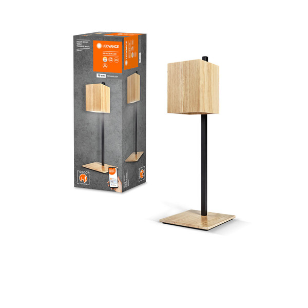 LEDVANCE LED Deckenleuchte Smart+ Wood Table TW Dimmbar Tunable White, Kalt-zu-Warm-Farbwechsel 4058075757585