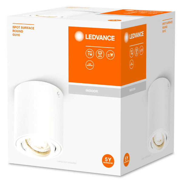 LEDVANCE Deckenleuchte SPOT SURFACE Round GU10 White 4058075758667