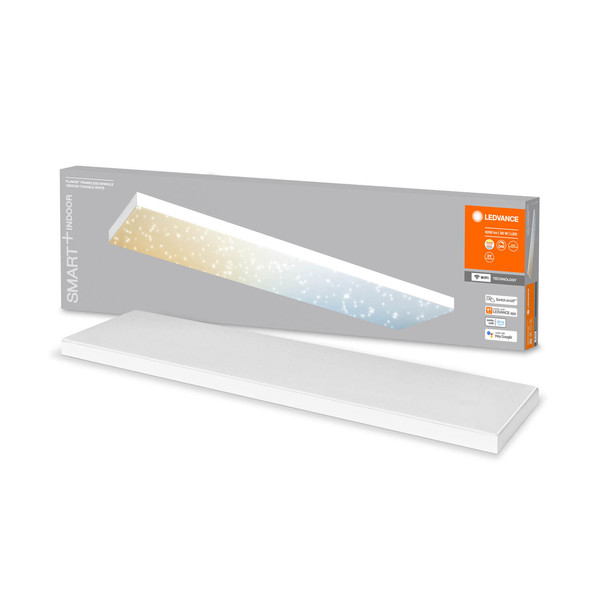 LEDVANCE LED Panel SMART+ Planon Frameless Sparkle 120x30cm TW Dimmbar Tunable White, Kalt-zu-Warm-Farbwechsel 4058075759589