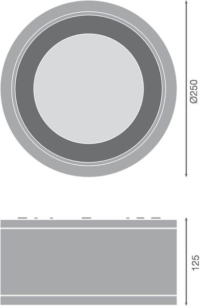 LEDVANCE DOWNLIGHT Einbauleuchte SURFACE IP65 250 45W 830 36D weiss 4058075769212