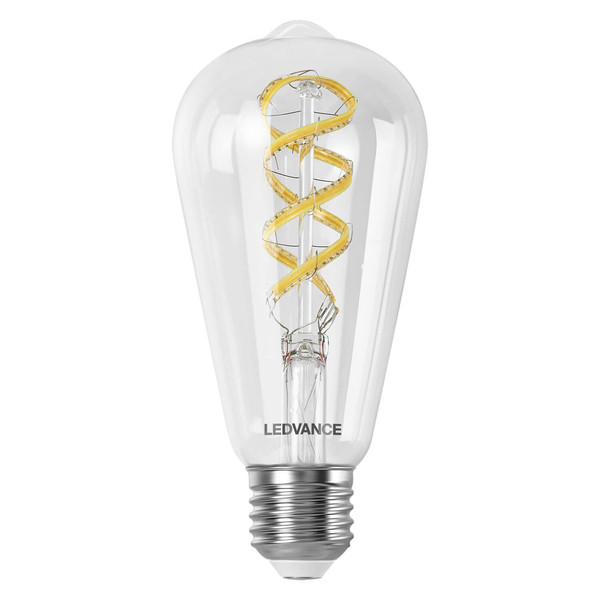 LEDVANCE LED Lampe SMART+WIFI Filament Edison RGBTW E27 Dimmbar RGBTW Farbwechsel / steuerbare Lichtfarbe 4058075777873