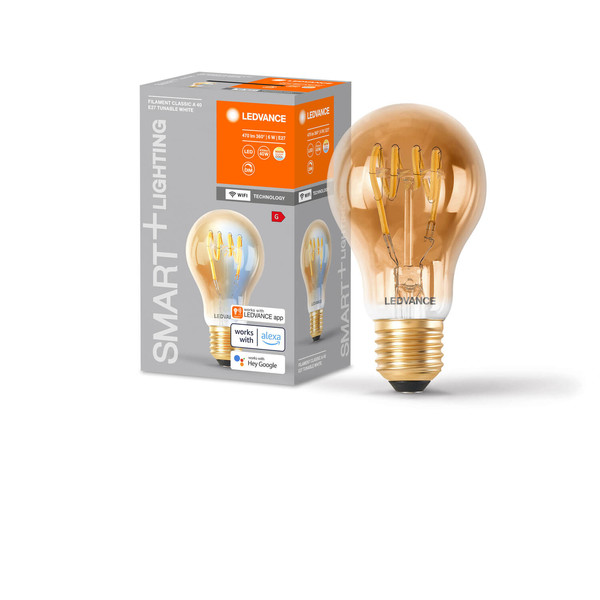 LEDVANCE LED Lampe SMART+ WiFi Filament Classic Tunable White E27 Dimmbar Tunable White, Kalt-zu-Warm-Farbwechsel 4058075793934