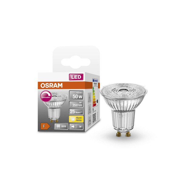 OSRAM LED Spot, Strahler SUPERSTAR PAR16 4.5W 927 GU10 Dimmbar Warmweiss 4058075797888