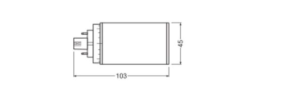 LEDVANCE DULUX LED HF EVG & AC MAINS 230V-direkt 6W 840 GX24Q-1 GX24q-1 700lm 4000K neutralweiss wie 13W 4058075822238