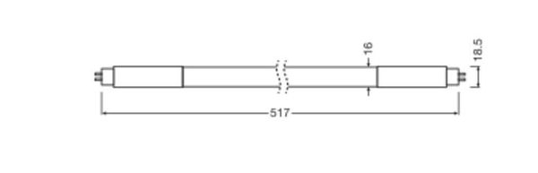 LEDVANCE LED Röhre T5 HF EVG kurz 51,7cm 7W 840G5 850lm 4000K neutralweiss wie 13W 4058075823679