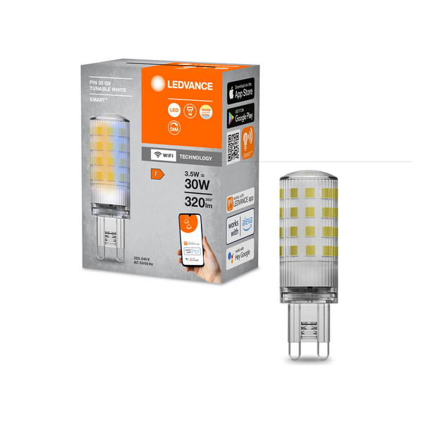 LEDVANCE LED Zubehör SMART+ WIFI PIN G9 TUNABLE WHITE 230V TW CL G9 Dimmbar Tunable White, Kalt-zu-Warm-Farbwechsel 4058075826656