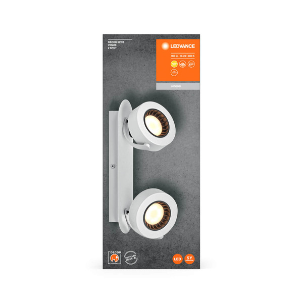 LEDVANCE LED Deckenleuchte DECOR SPOT VENUS WHITE 2 Spot Warmweiss 4058075828148
