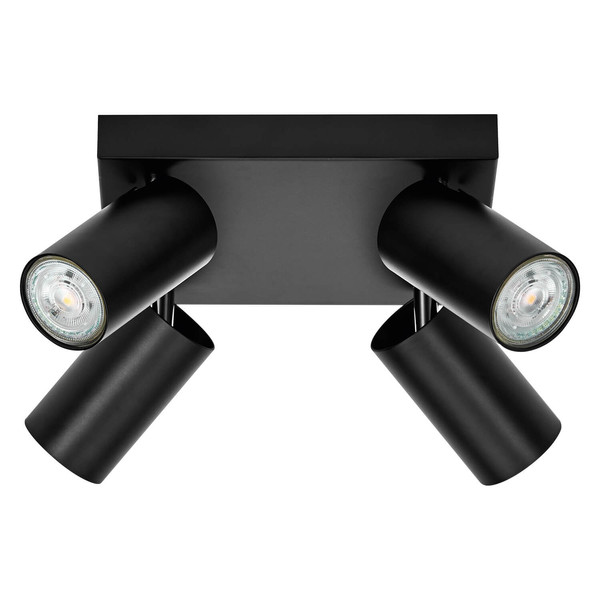 LEDVANCE LED Deckenleuchte SPOT OCTAGON BLACK Plate 4x3.4W 927 DIM Dimmbar Warmweiss 4058075828520