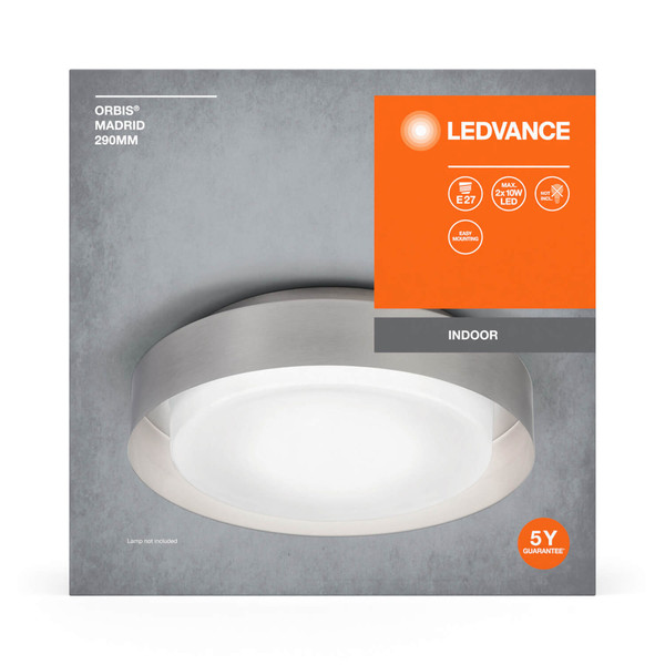 LEDVANCE Deckenleuchte ORBIS MADRID 29cm 2XE27 NK 4058075828902