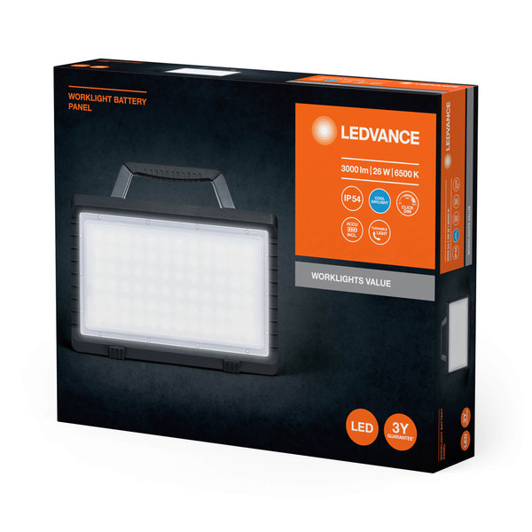 LEDVANCE LED Panel WORKLIGHTS VALUE BATTERY 26W 865 Dimmbar Kaltweiss 4058075831179