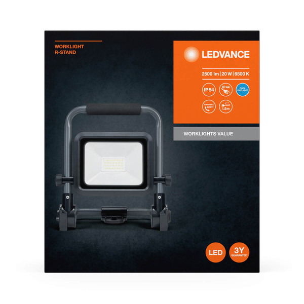 LEDVANCE LED Arbeitsscheinwerfer WORKLIGHTS VALUE R-STAND 20W 865 Kaltweiss 4058075831230